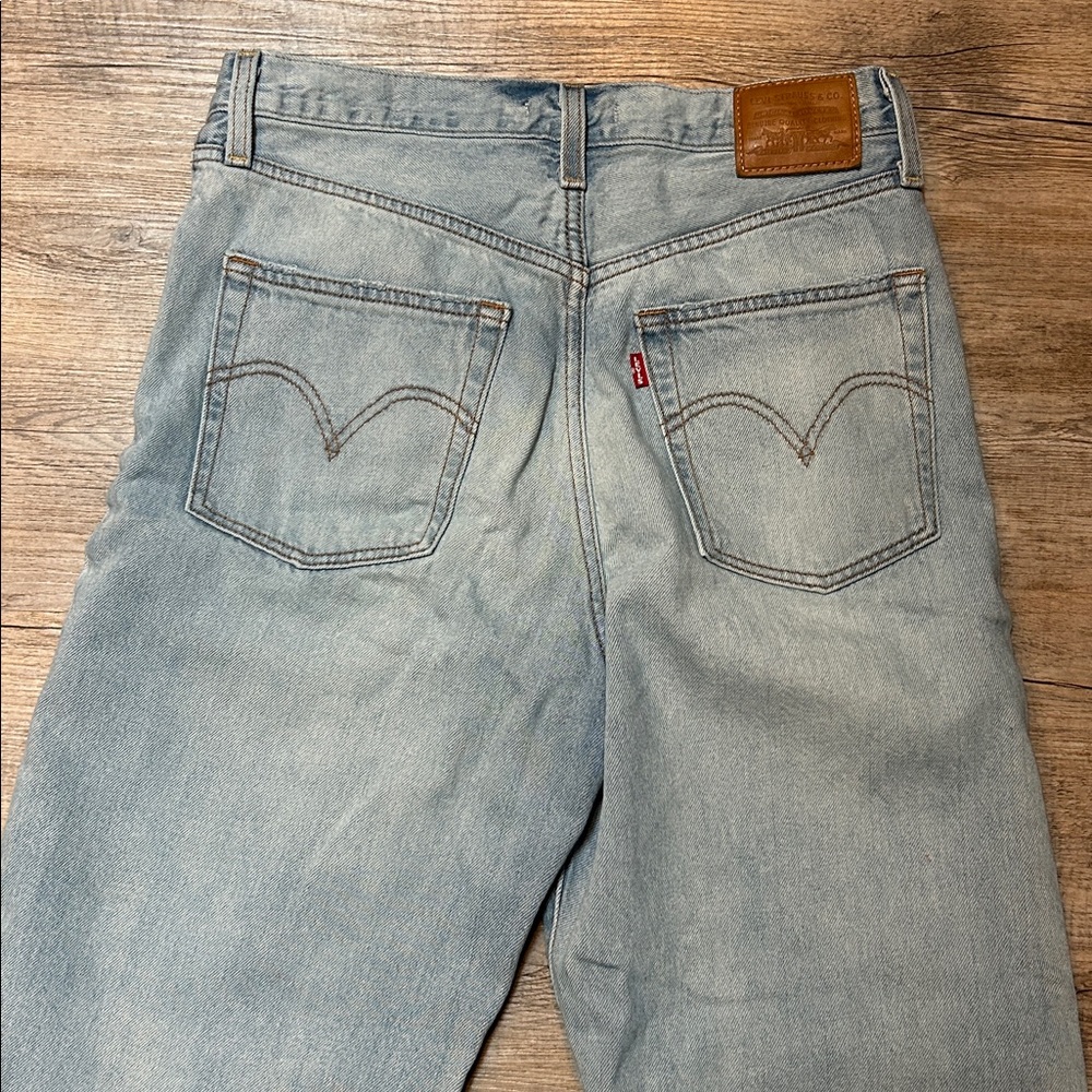 Levi's Ribcage Straight Ankle Jeans 29 High Rise Vintage Wash Denim - Picture 8 of 8